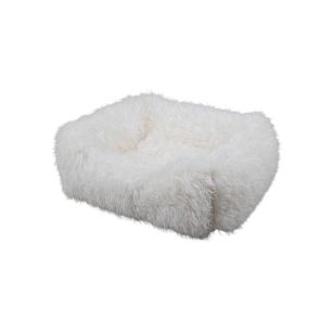 Dierenmand M tibetan lamb off white 65x50x20cm