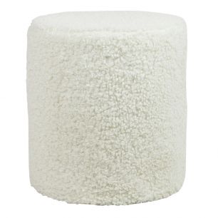 hocker teddy wollweiss rund dia 40cm