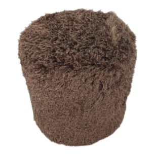 pouf tibetan lamb brun ronde dia 40cm