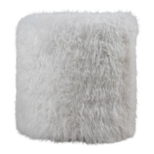 poef tibetan lamb wit rond dia 40cm