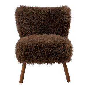 stoel tibetan lamb bruin 60x72x74cm