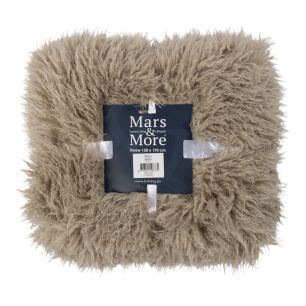 plaid agneau tibétain blanc gris 130x170cm