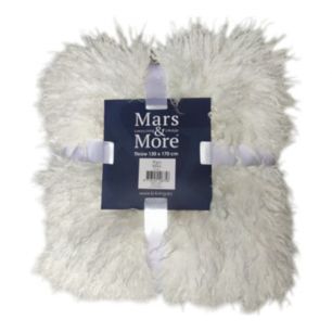 plaid tibetan lamb off-white 130x170cm