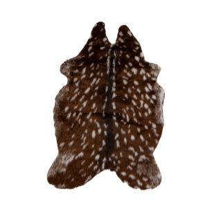 Tapijt Artificial met hertenprint, bruin-wit, 85x100 cm