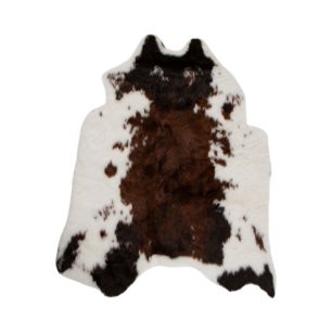 Tapijt Artificial met koeienprint, bruin-wit, 85x100 cm