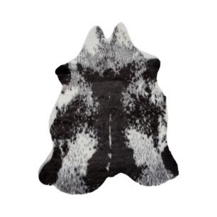 Tapijt Artificial met koeienprint, zwart-witte vlekken, 85x100 cm