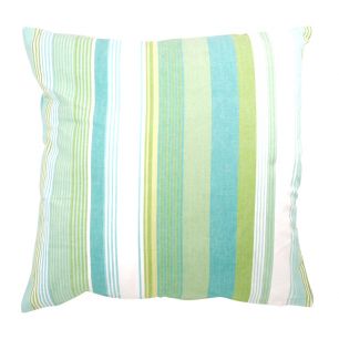 Cushion zomerstreep 50x50 lime 