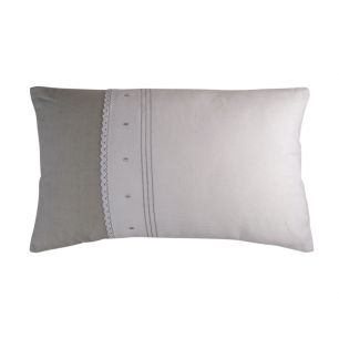 Cushion Jasmin 30x50 ties grey -white