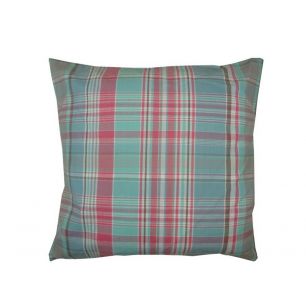 Cushion New Classic Check 45x4 5 aqua/pink