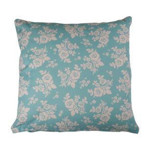 Cushion Single Rose 45x45 aqua 