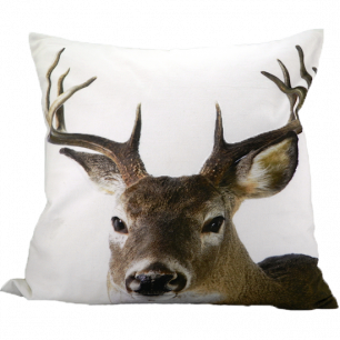 canvas cushion deer front 50x50cm