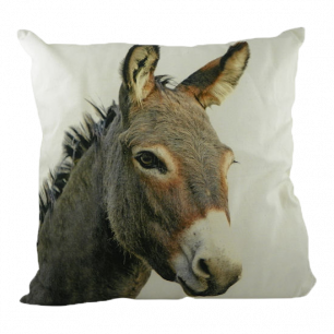 canvas cushion donkey grey 50x50cm