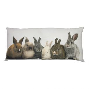 canvas cushion xxl rabbits 40x90cm