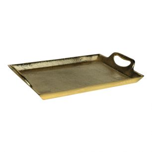 plateau en style rectangle champagne or 40cm