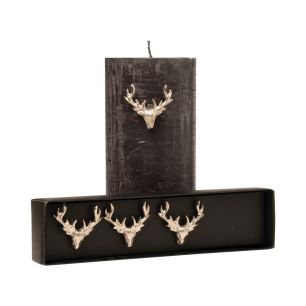 candles pin deer gold 5cm (set of 4)