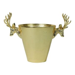 wijnkoeler hert champagne goud large 42X48X30cm