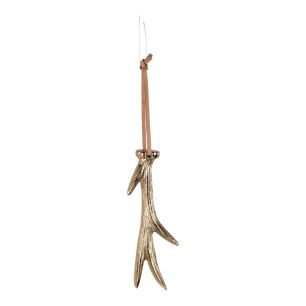 Decoration Hanger antler gold 16x6cm