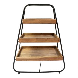 Serving Stand wood rectangle h53 d38cm