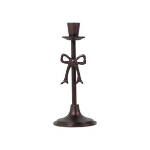 Candle Stand bow antik copper h25 d10cm