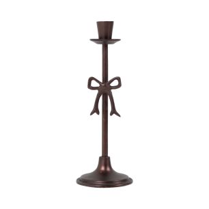 Candle Stand bow antik copper h30 d10cm