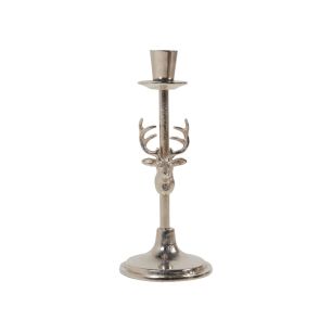 Candle Stand deer silver h25 d10cm