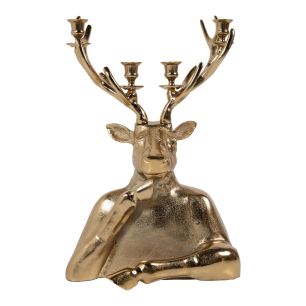 Candlestick holder deer gold 60x45x22cm
