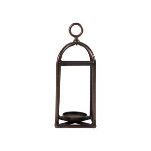 Lantern with handle antique copper 55x18x18cm