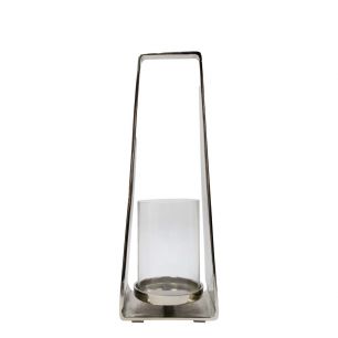 Lantaarn met hendel zilver h20 d23