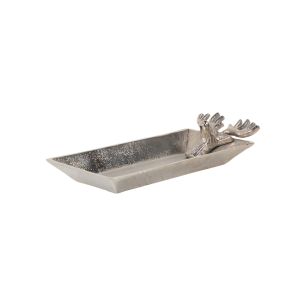 Serving Plate deer silver 12x32x6cm