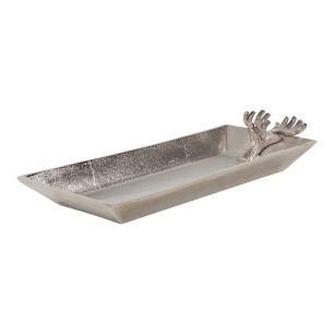 Serving Plate deer silver 17x45x6cm