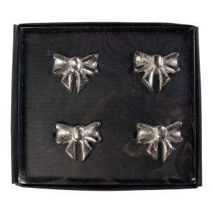 Servet Ring strik zilver 5x4,5cm (set of 4)