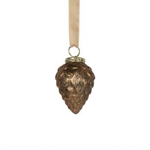decoration pine cone antique brown 8cm