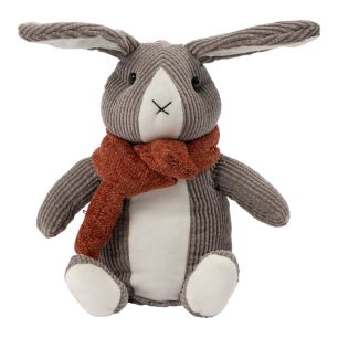 Door Stopper bunny grey w/scarf h28 cm