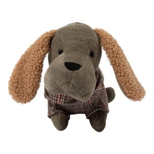 Door Stopper dachshund sweater green