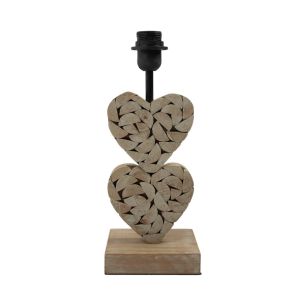 Lamp base 2 hearts 36cm