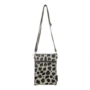 crossbody bag vertical panther 23x17cm (bos taurus taurus)*