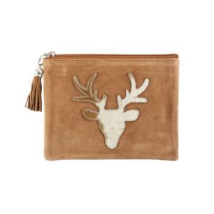 pouch red deer brown 22cm (bos taurus taurus)