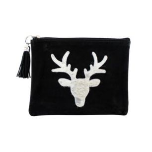 pouch red deer black 22cm (bos taurus taurus)