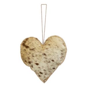 hanging decoration natural heart large 20cm (bos taurus taurus)
