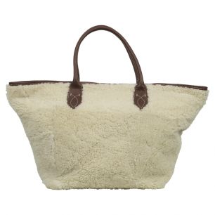 mouton blanc sac de courses 55x30cm (ovis aries)