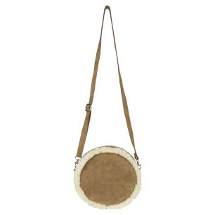 schaap wit crossbody tas rond dia 24cm