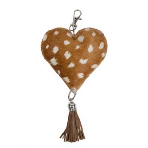 key chain heart deer 19cm (bos taurus taurus)*