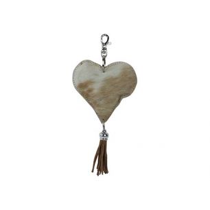 key chain heart  brown 10cm (bos taurus taurus)