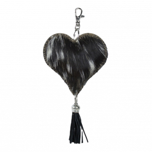 key chain heart black 10cm (bos taurus taurus)