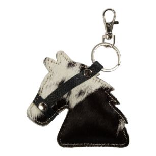 Porte-clés cheval noir et blanc (Bos taurus)