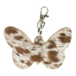 key chain butterfly brown/white (bos taurus taurus)*