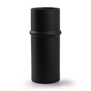 Vase 'funny y' matt black h25 d11 cm