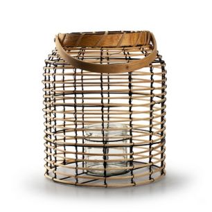 Lantern 'north' natural h33 d26.5/td19.5 cm