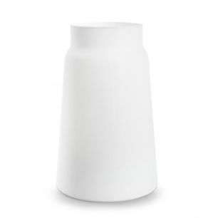 Eco vase 'atlas' matt white h30 d19 cm