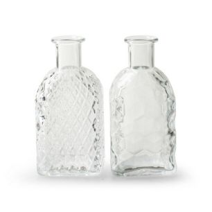 Fles vierkant 2 ass. 'R&B' h13,5 d6,5 cm